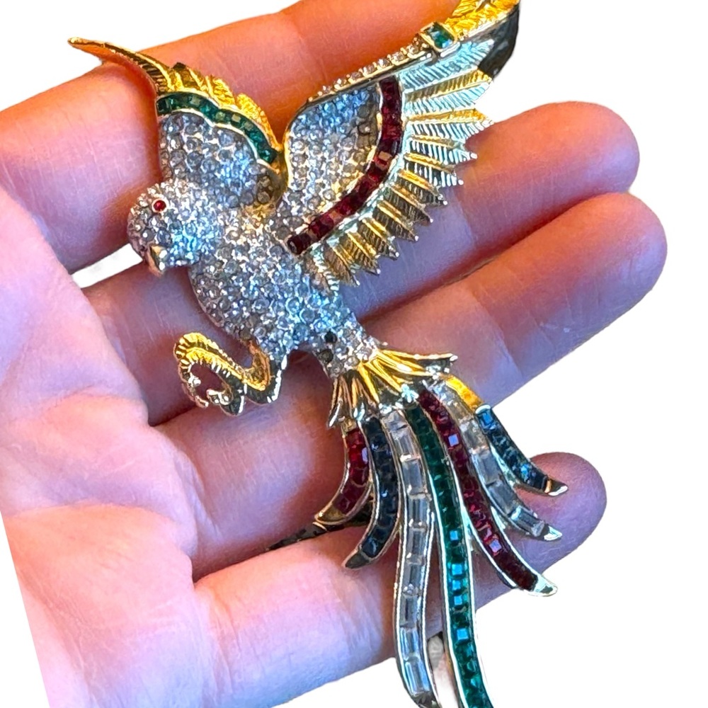 Lovely colorful crystal rhinestone  birds of paradise brooch rhinstones Dorlan - Picture 4 of 13